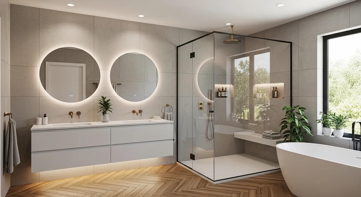 Luxury bathroom with modern design